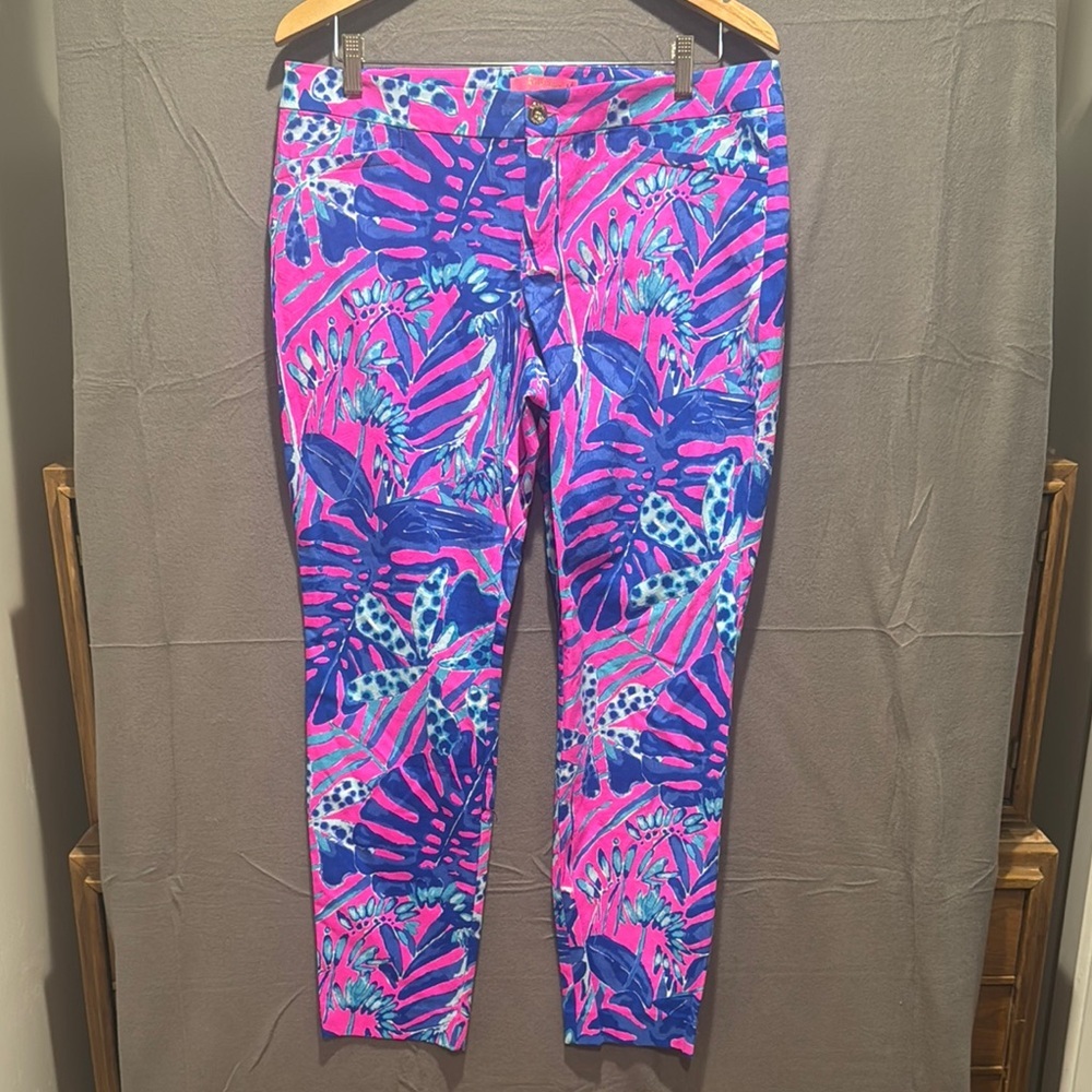 Lilly Pulitzer Kelly Ankle Pant Cliffside Boulganvilla Skinny Pants